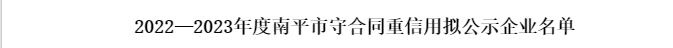 易順建工集團(tuán)有限公司榮獲“2022-2023 年度福建省守合同重信用企業(yè)”稱(chēng)號(hào)